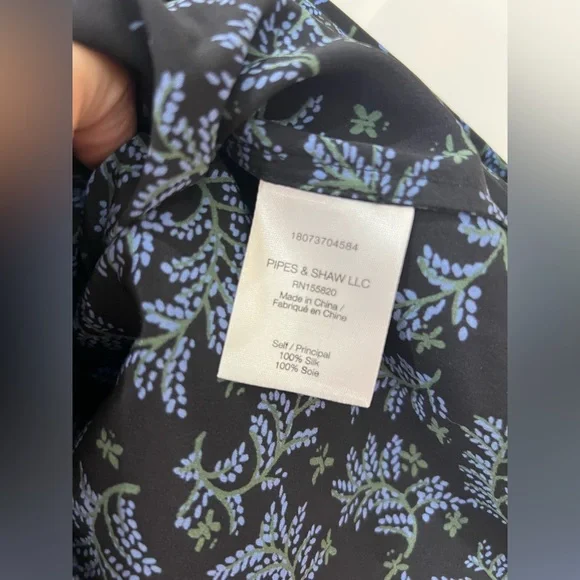 NWOT Veronica Beard Clarke Puff Sleeve Floral Blouse with Button Down Back - Picture 6 of 9